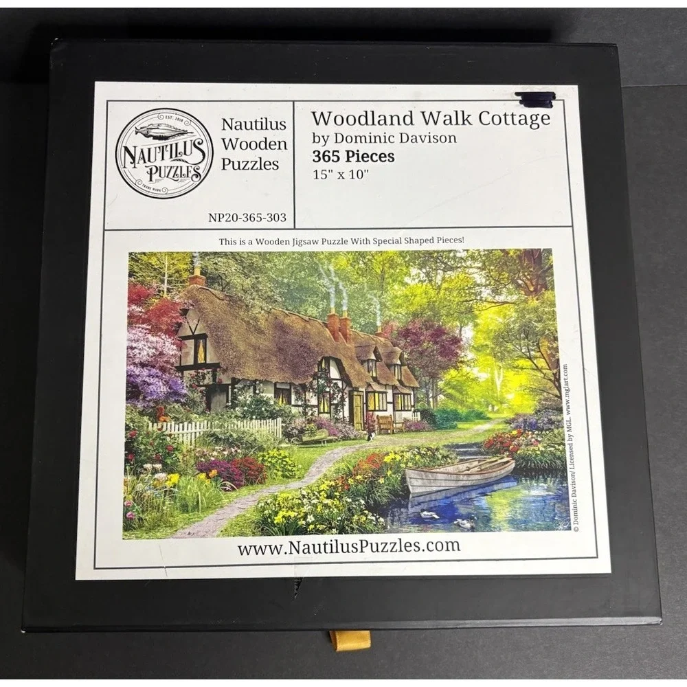 Nautilus Wooden Jigsaw Puzzle 365 Piece Woodland Walk Cottage Dominic Davison